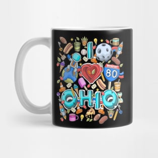 I love Ohio Doodle Art Mug